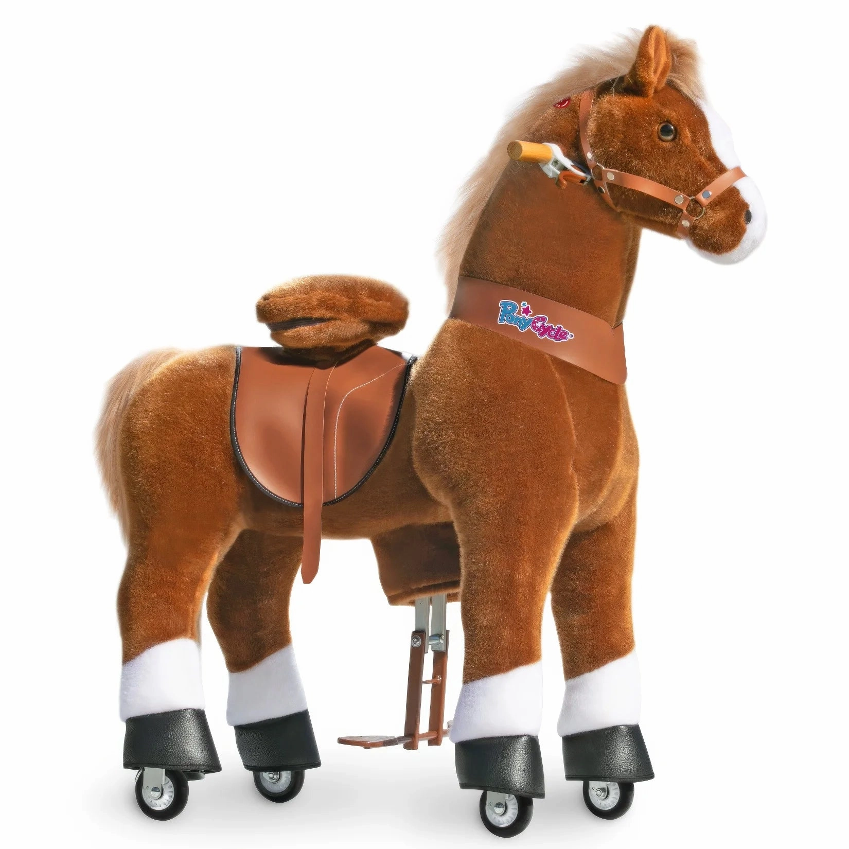 PonyCycle Mechanically Walking Ride-On - Brown Horse - Age 7  Years