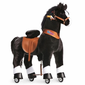 PonyCycle Mechanically Walking Ride-On Black Horse - Age 7 