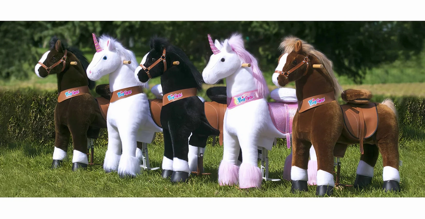 PonyCycle Mechanically Walking Ride-On Brown Horse - Ages 4-8 Years