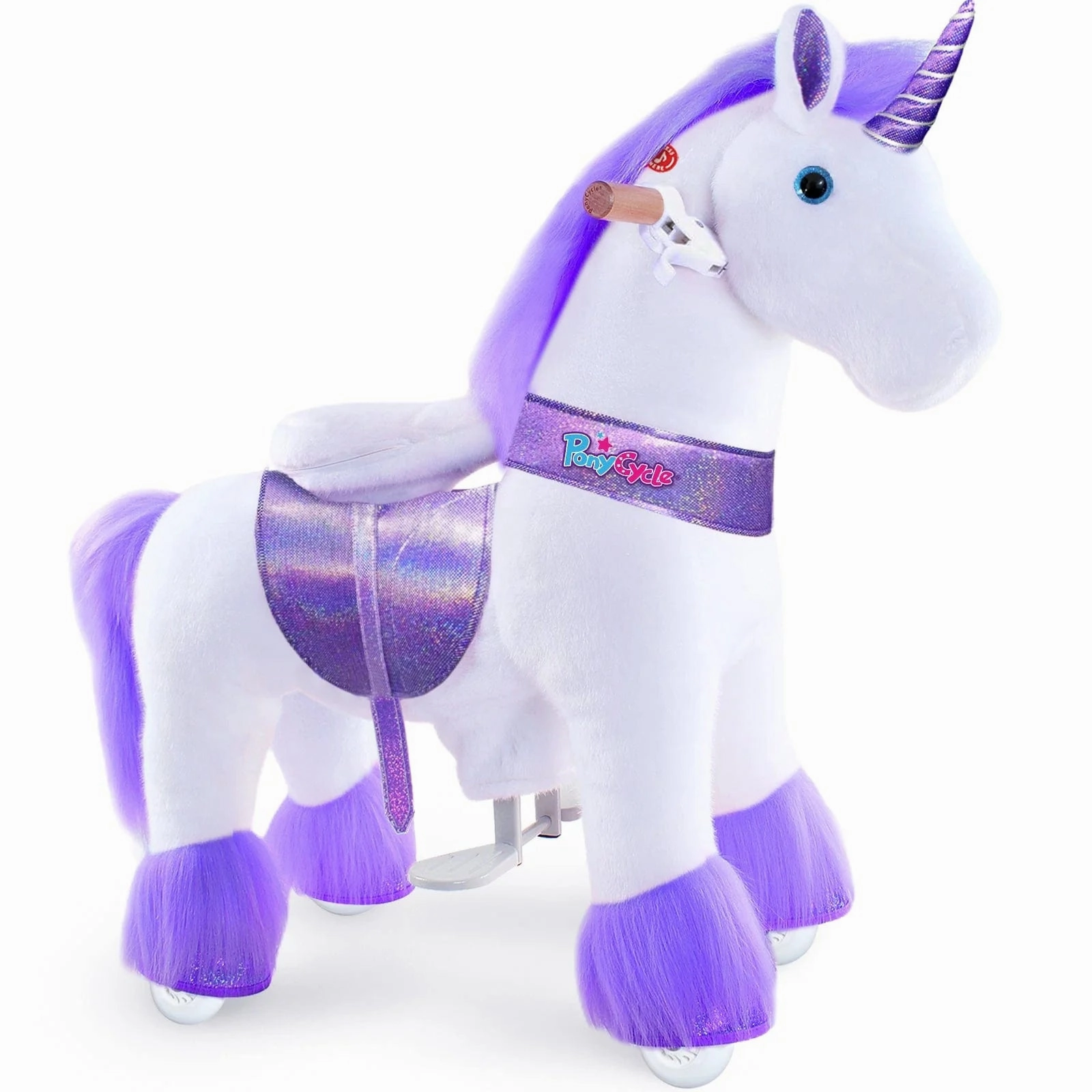 PonyCycle Mechanically Walking Ride-On Purple Unicorn