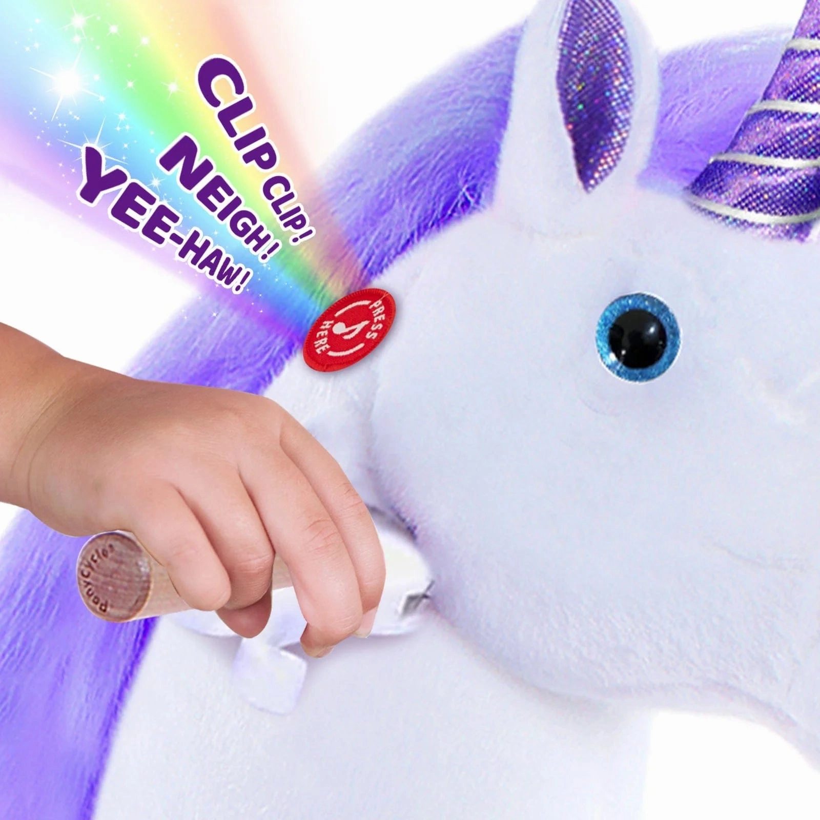 PonyCycle Mechanically Walking Ride-On Purple Unicorn