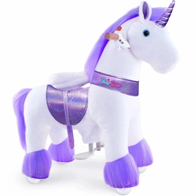 PonyCycle Mechanically Walking Ride-On Purple Unicorn