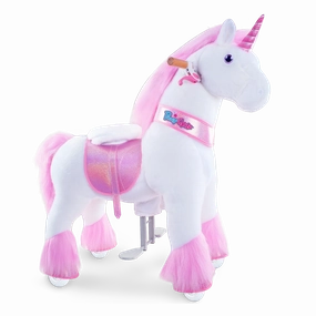 PonyCycle Ride-On Walking Toy Unicorn Plush for Age 7  Years