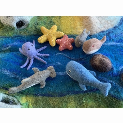 Pre-Order Papoose  Sea Animals, Set of 7 (Ships in late June/early July)