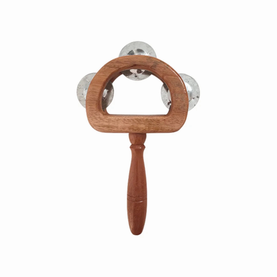 Pre-Order Papoose Tambourine with Handle (Ships in late June/early July)