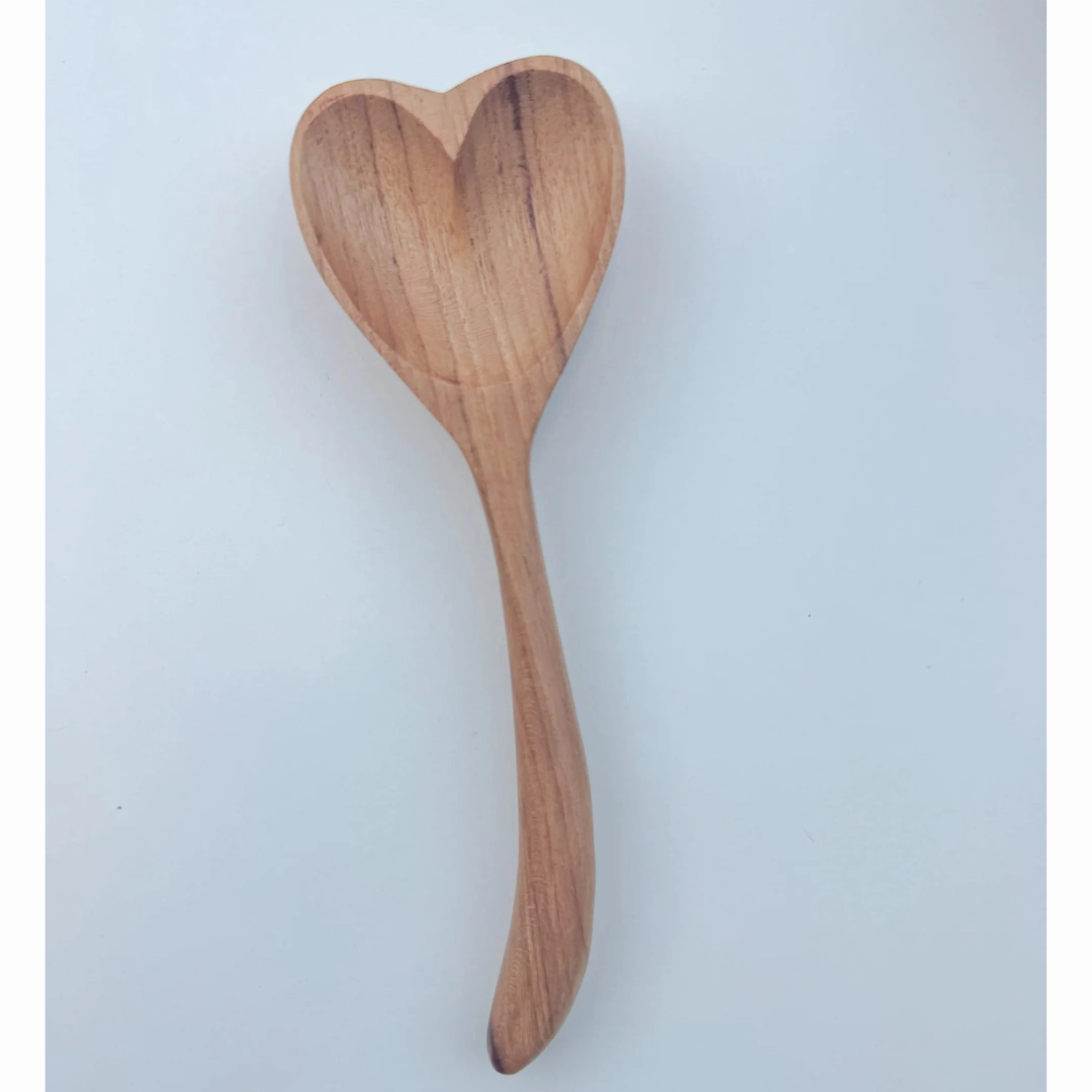 Pre-Order Papoose Teak Heart Spoon (Ships in late June/early July)