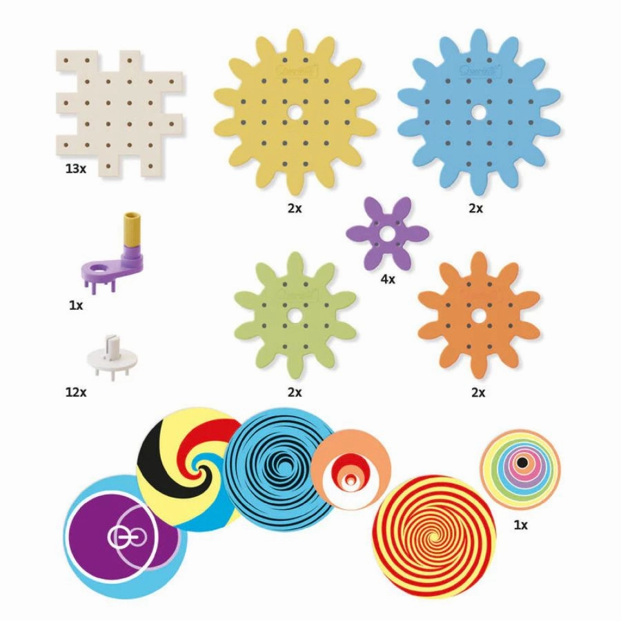 Quercetti - Kaleido Gears Play Eco Construction Toy for Preschoolers