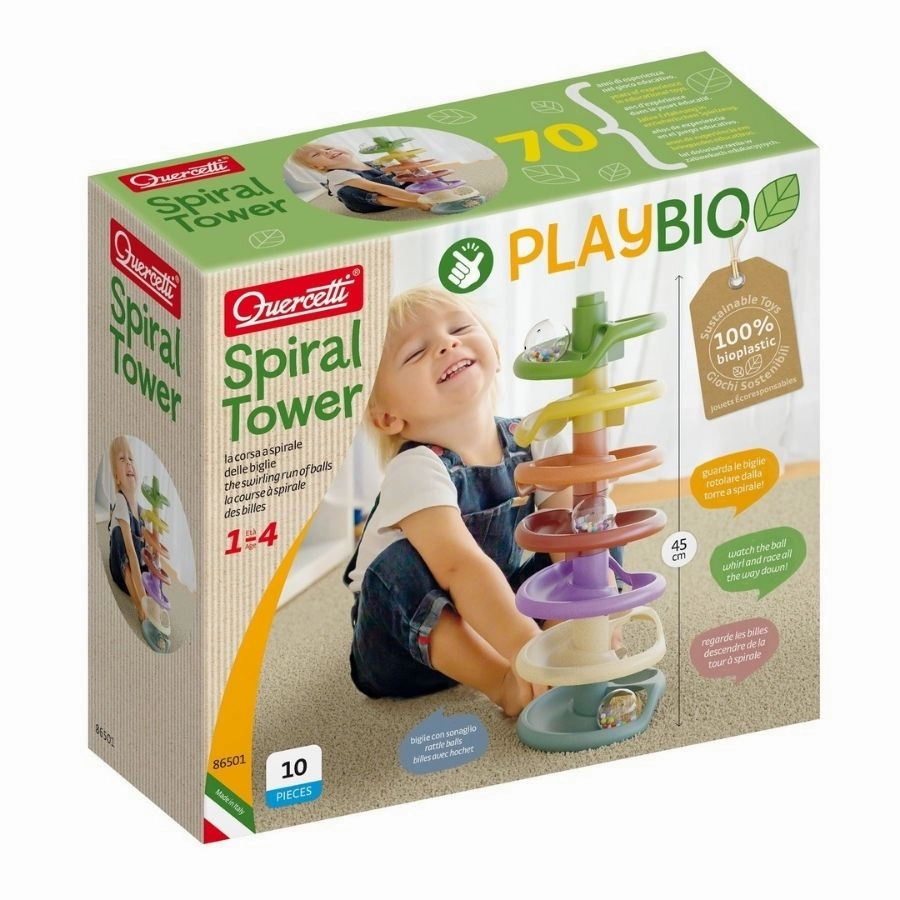 Quercetti - Spiral Tower Play BioPlastic (damaged packaging)
