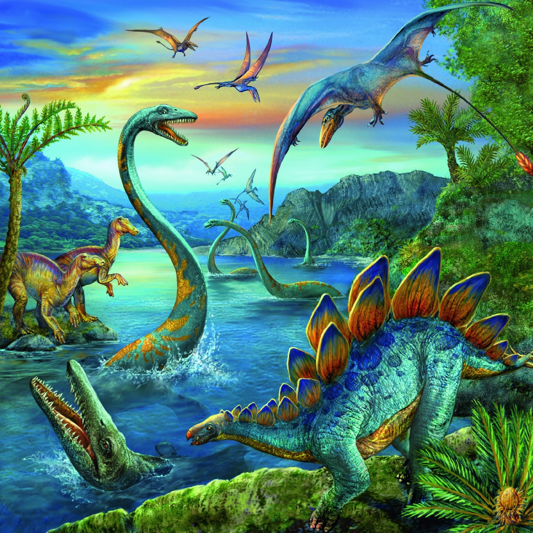 Ravensburger - Dinosaur Fascination Puzzle 3 x 49 Pc