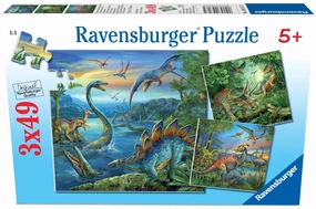 Ravensburger - Dinosaur Fascination Puzzle 3 x 49 Pc
