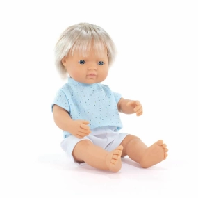 Realistic Montessori Doll - White Boy with Blond Hair