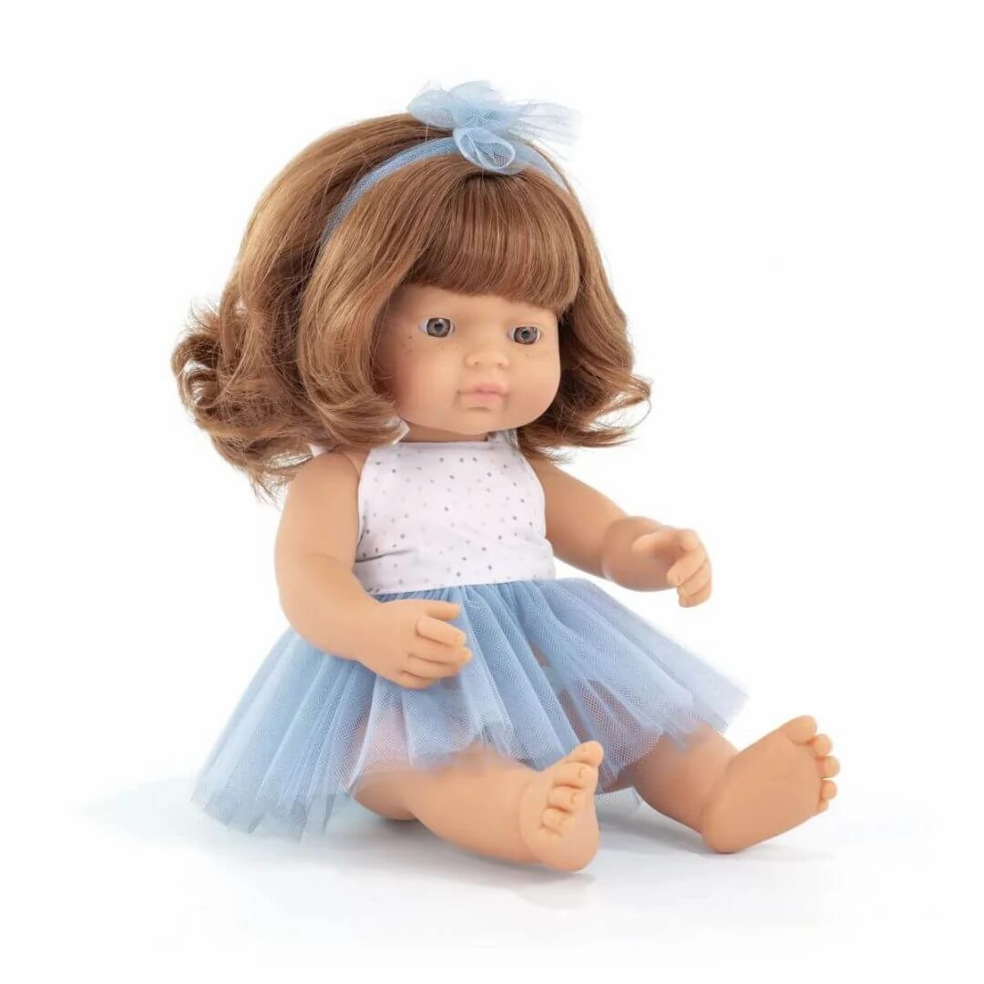 Realistic Montessori Doll - White Girl with Red Hair
