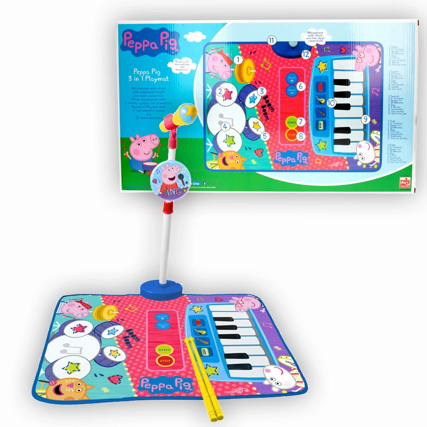 REIG Peppa Pig 3-in-1 Playmat Multicolour