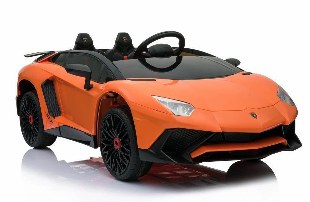 RICCO 12V 7A Lamborghini Aventador SV Licensed Battery Powered Kids Electric Ride On Toy Car BDM0913 ORANGE