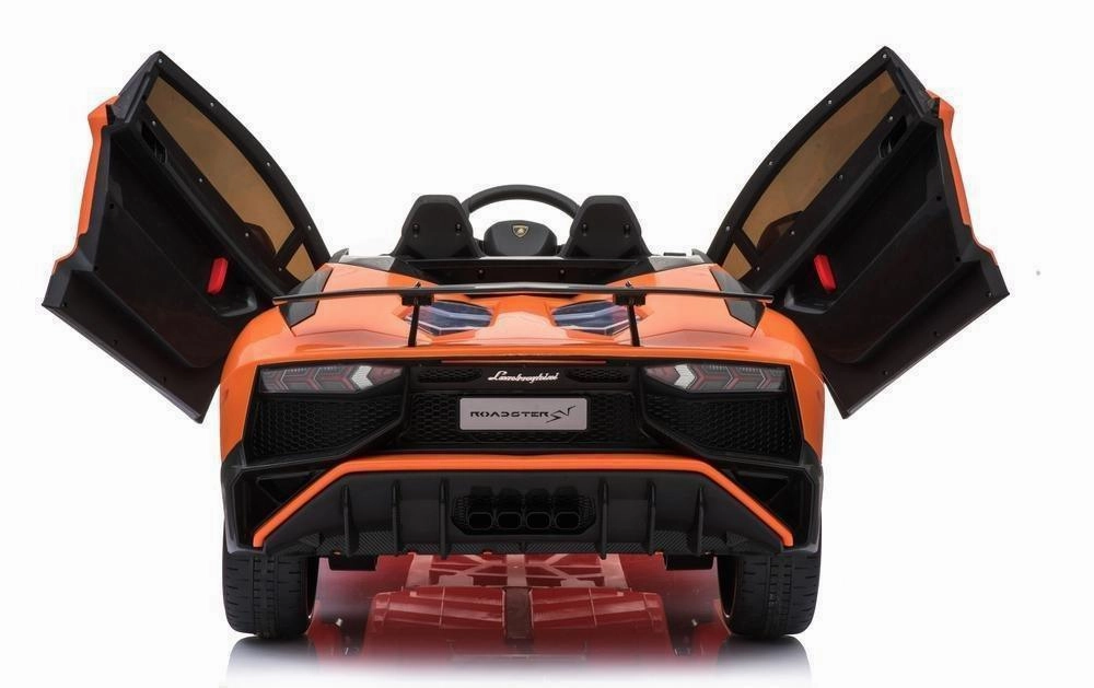 RICCO 12V 7A Lamborghini Aventador SV Licensed Battery Powered Kids Electric Ride On Toy Car BDM0913 ORANGE