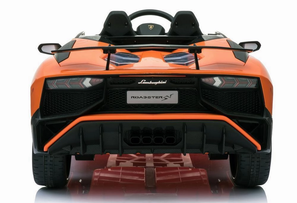 RICCO 12V 7A Lamborghini Aventador SV Licensed Battery Powered Kids Electric Ride On Toy Car BDM0913 ORANGE