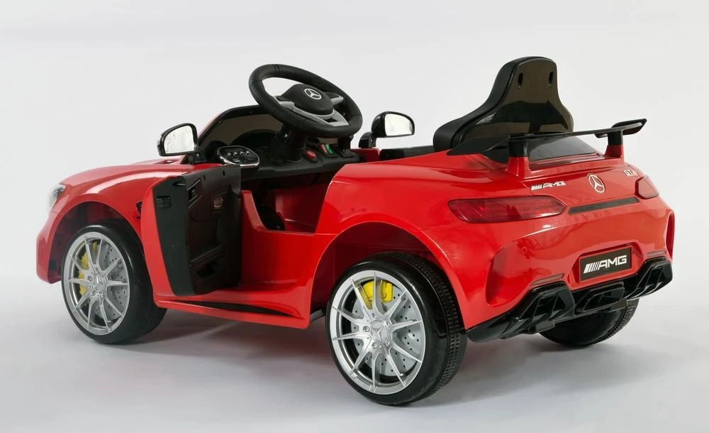 RICCO 6V 4.5A Two Motors Mercedes Benz GTR AMG Electric Ride-On Car, Red