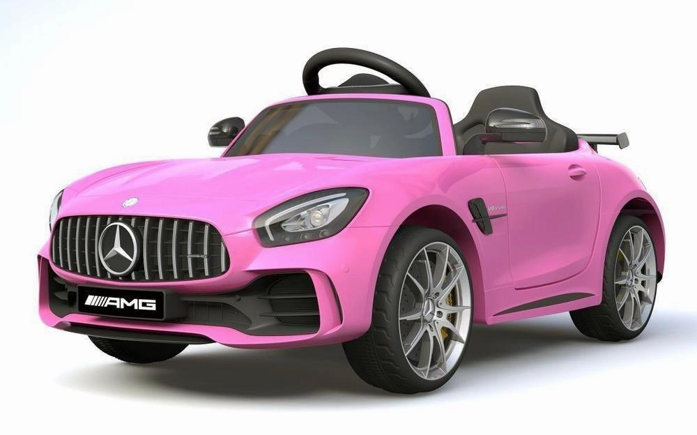 RICCO 6V 4.5A Two Motors Mercedes Benz GTR AMG Licenced Battery Powered Kids Electric Ride-On Toy Car, Green