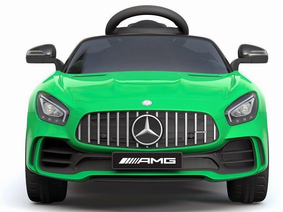 RICCO 6V 4.5A Two Motors Mercedes Benz GTR AMG Licenced Battery Powered Kids Electric Ride-On Toy Car, Green