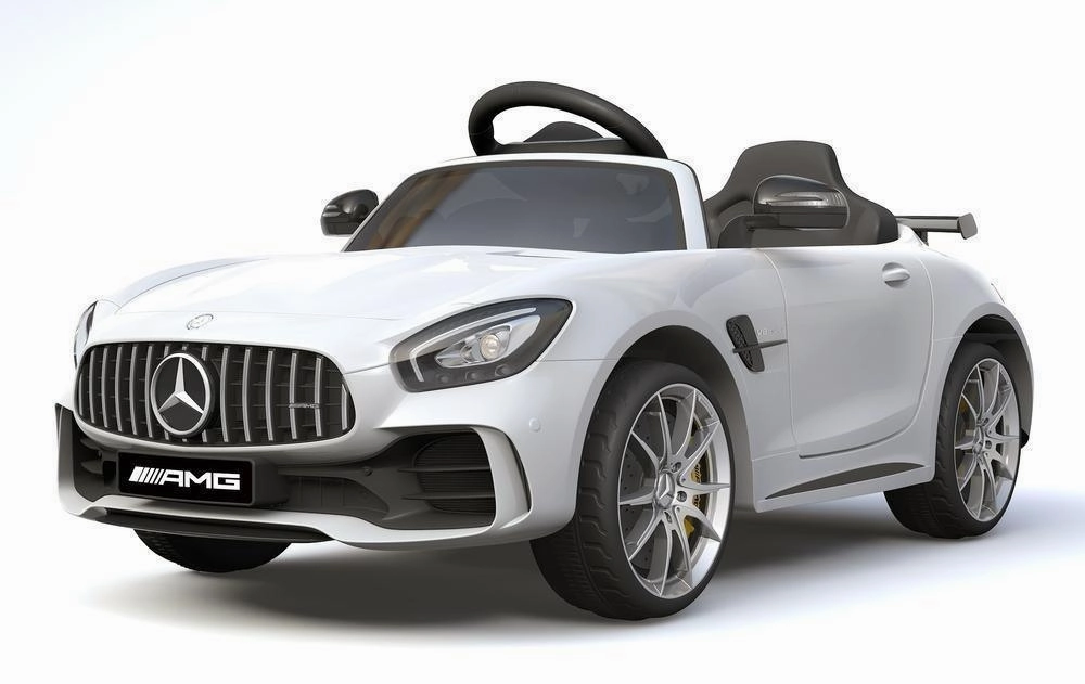 RICCO 6V 4.5A Two Motors Mercedes Benz GTR AMG Licenced Battery Powered Kids Electric Ride-On Toy Car, Green