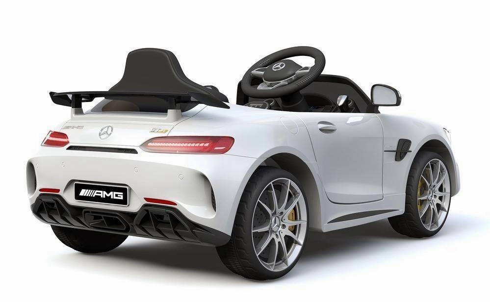 RICCO 6V 4.5A Two Motors Mercedes Benz GTR AMG Licenced Battery Powered Kids Electric Ride-On Toy Car, Green