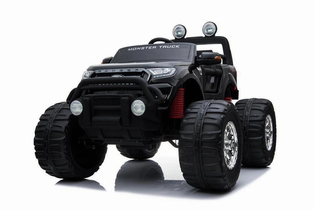 RICCO BLACK 12V Battery Ford Ranger Licenced Monster Truck 4 Motors Kids Electric Ride-on Car