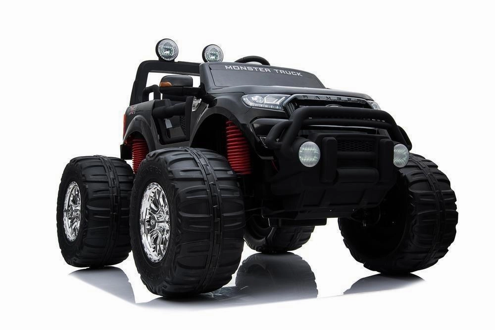 RICCO BLACK 12V Battery Ford Ranger Licenced Monster Truck 4 Motors Kids Electric Ride-on Car