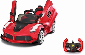 RICCO Genuine Official Licensed La Ferrari FXXK 12V Battery Ride-On Car with 2-Motors & Remote Control