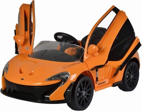 RICCO McLaren P1 12V Battery Powered Kids Electric Ride-On Toy Car Orange