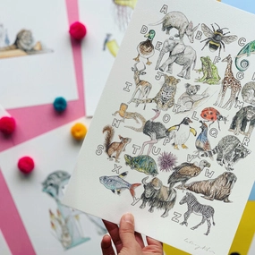 Sale Animal Alphabet Print