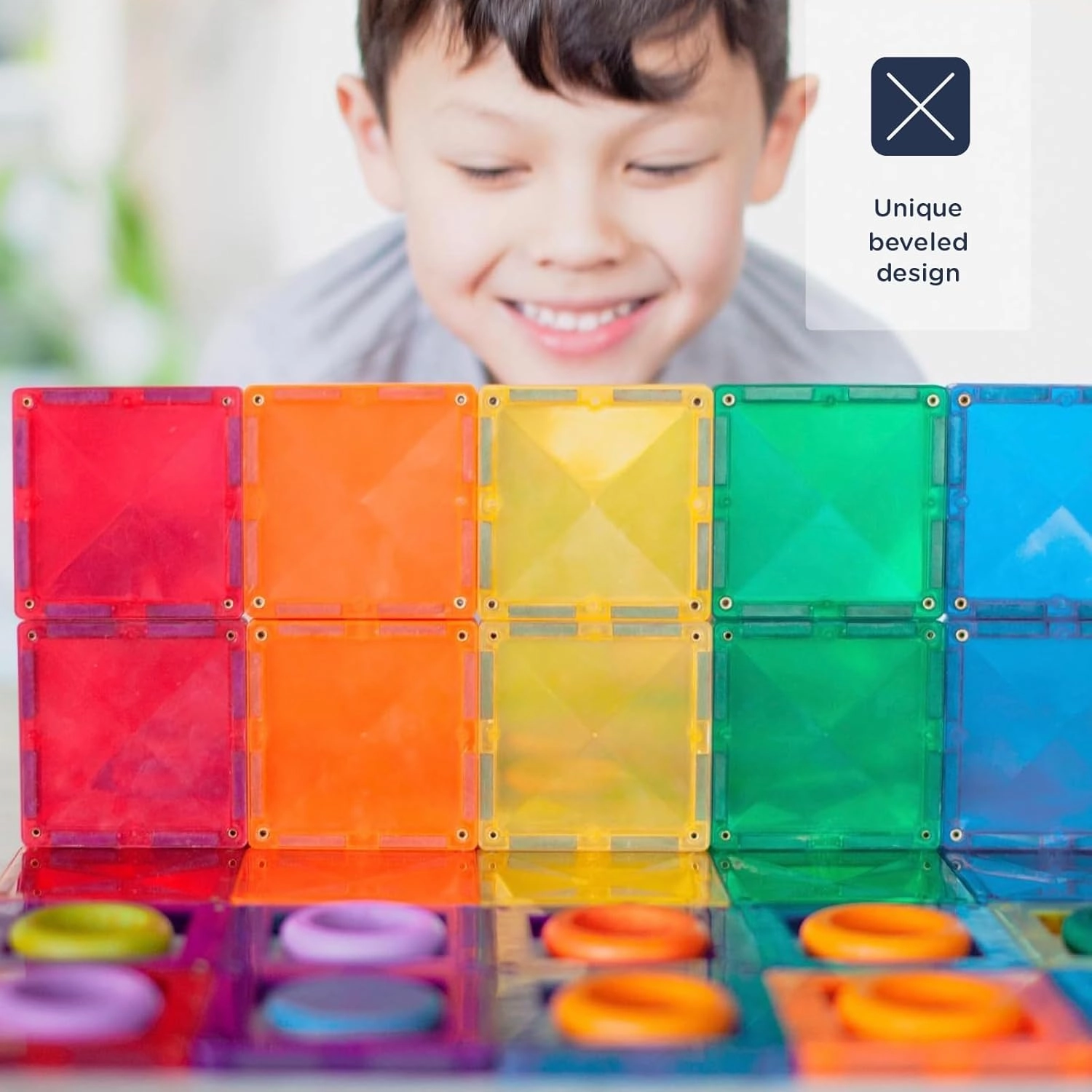 Sale Connetix Tiles 24 Piece Rainbow Mini Pack