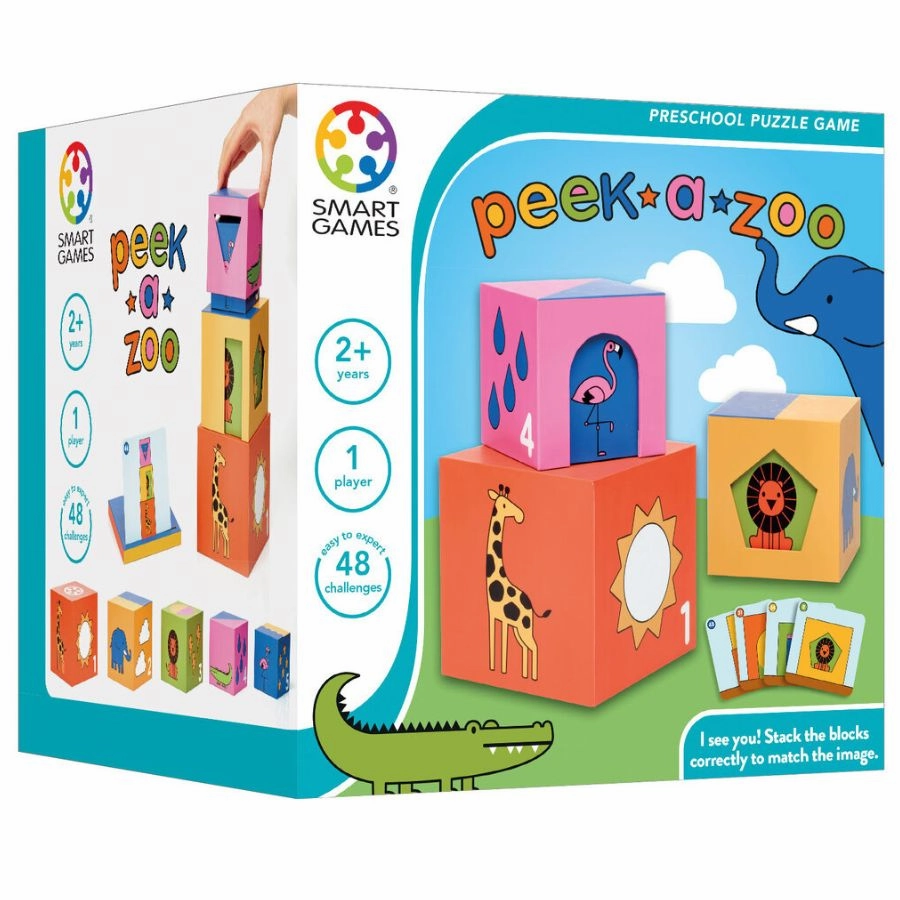 Smart Games - Peek-A-Zoo Puzzle Game for Toddlers