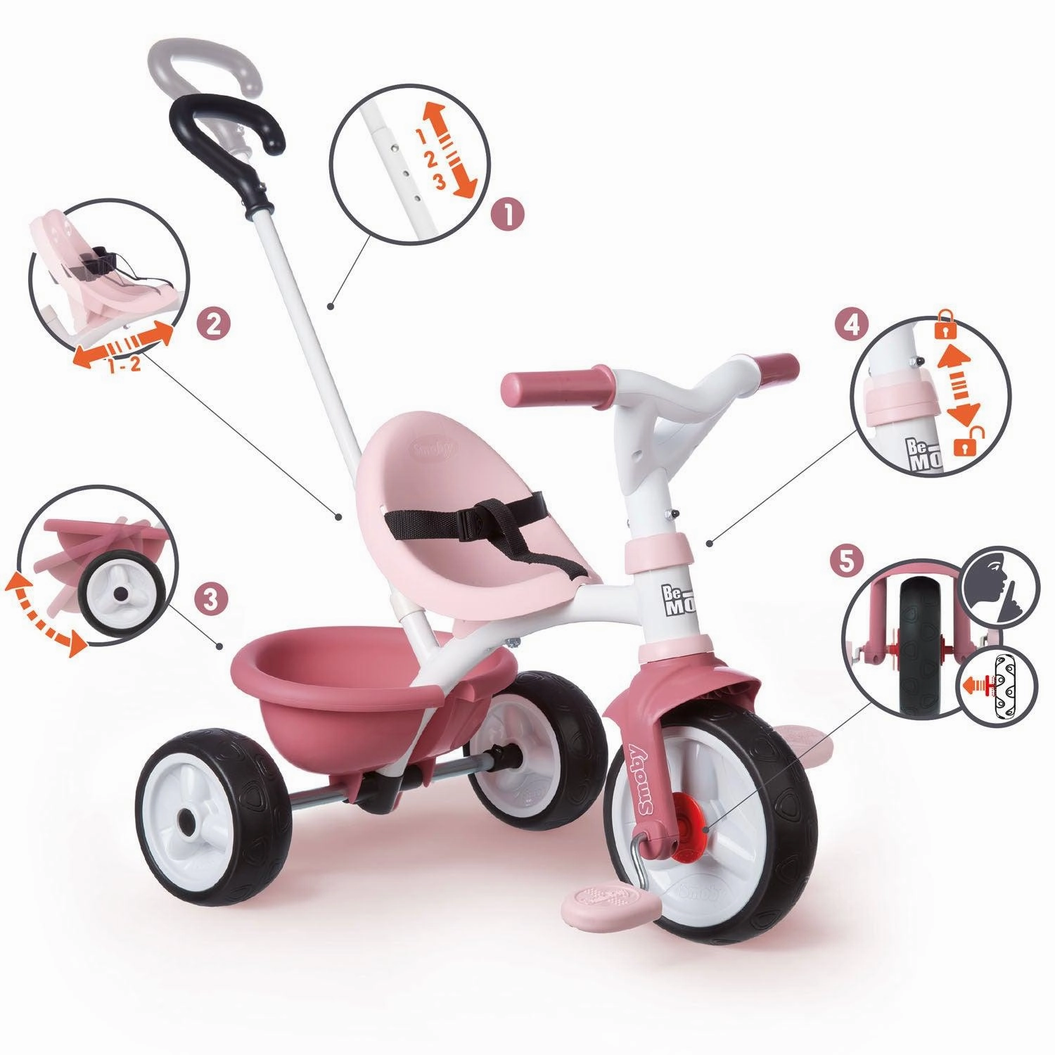 Smoby Be Move Tricycle Pink