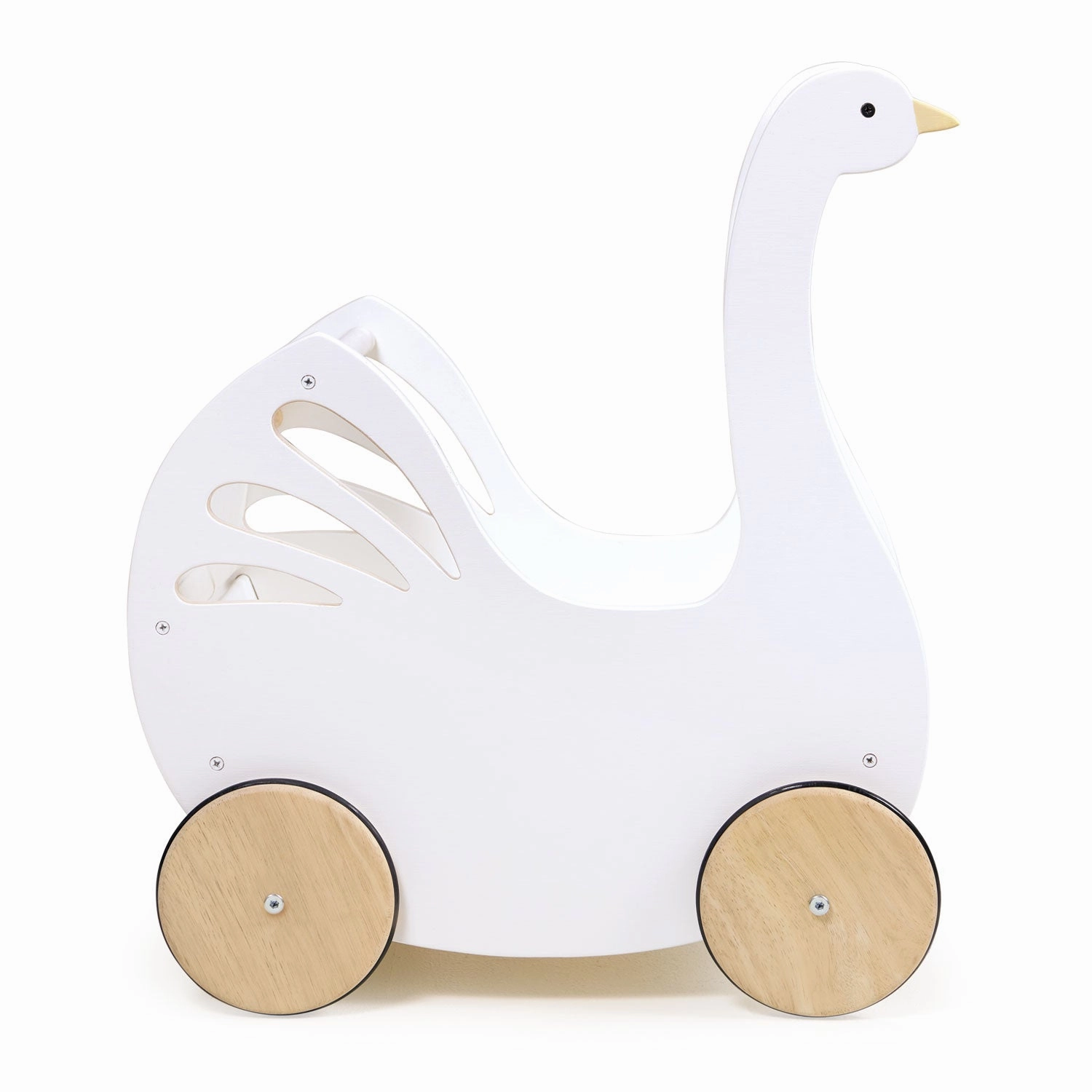 Sweet Wooden Swan Doll Stroller