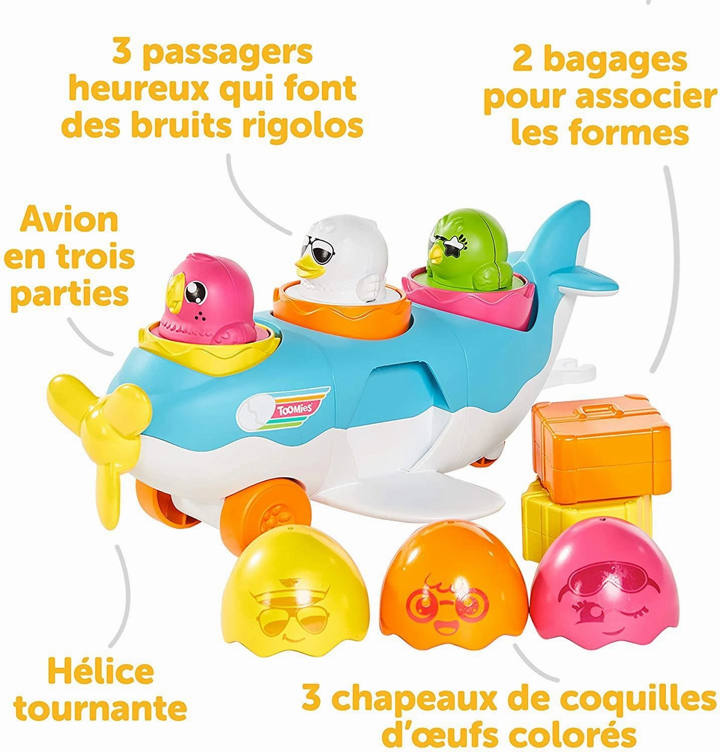 Tomy Toomies Hide & Squeak 2 In 1 Load & Go Plane