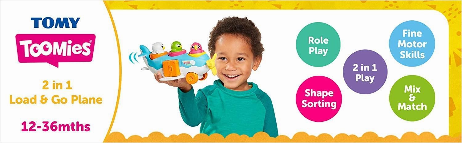 Tomy Toomies Hide & Squeak 2 In 1 Load & Go Plane