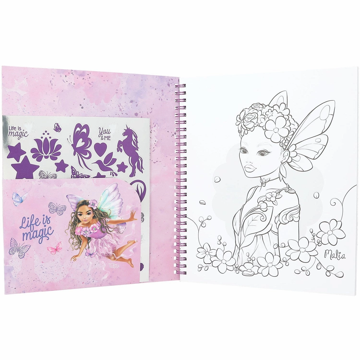 TOPModel Coloring Book M/Pailletter Fairy Love
