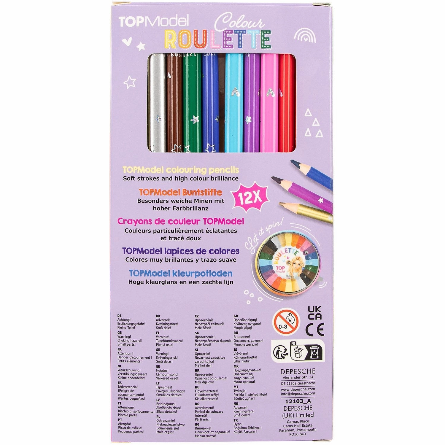 TOPModel Coloring Roulette   12 Crayons