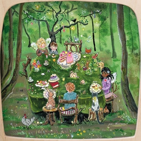 Toverlux Gwen's Illustrations Silhouette, Forest Tea Party