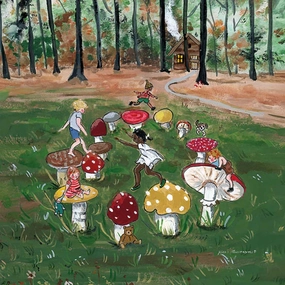 Toverlux Gwen's Illustrations Silhouette, Toadstool Dance