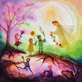 Toverlux Vogel Geluk Silhouette, Spring Fairy