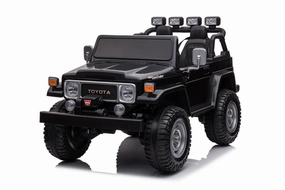 TOYOTA Land Cruiser Jeep 12V Battery 2-Seater Ride-on Car - Black