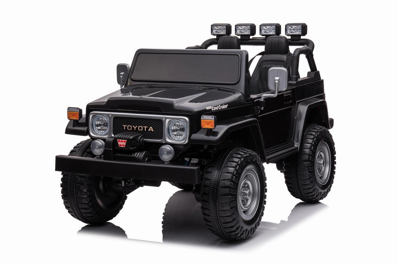 TOYOTA Land Cruiser Jeep 12V Battery 2-Seater Ride-on Car - Black
