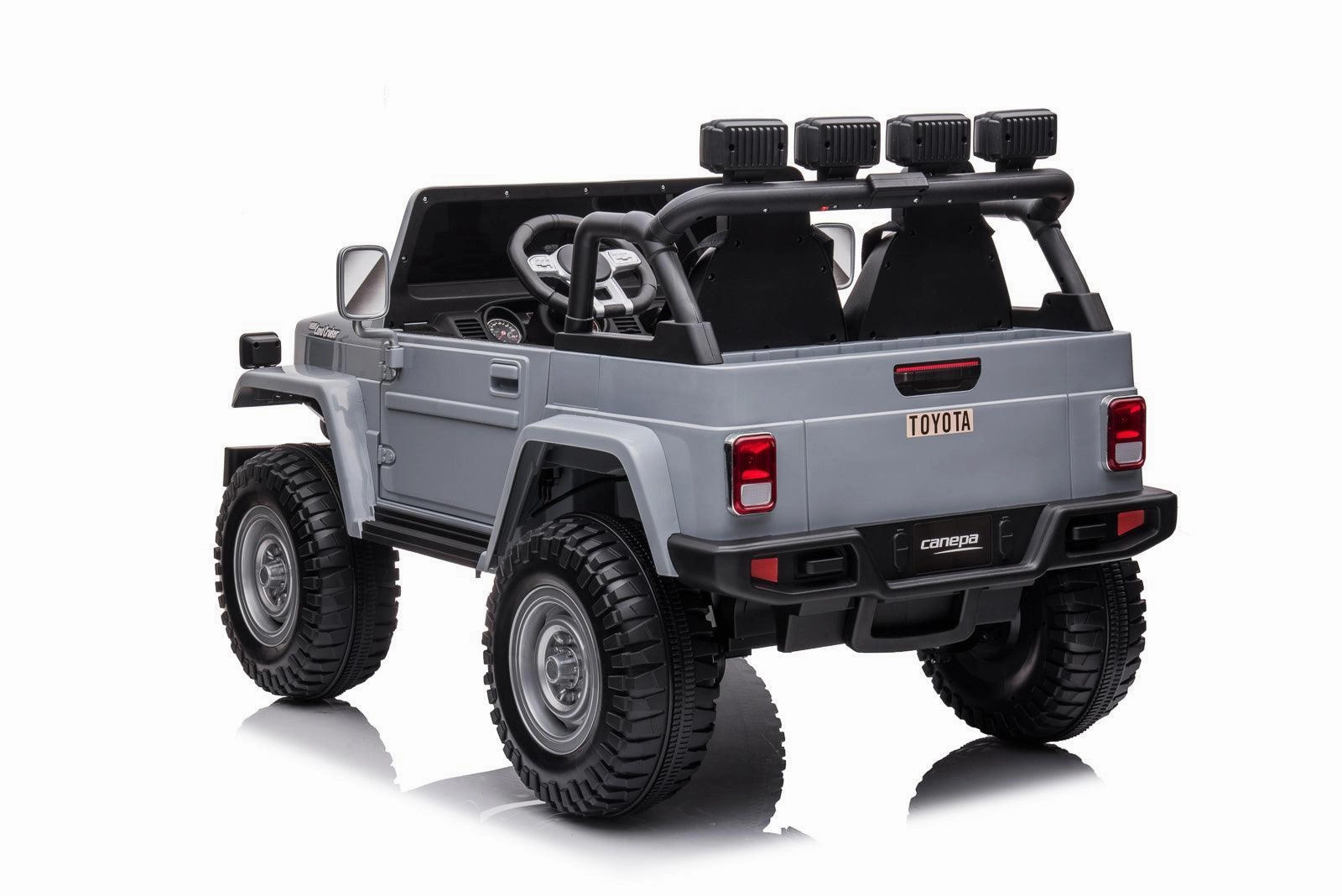 TOYOTA Land Cruiser Jeep 12V Battery 2-Seater Ride-on Car - Black