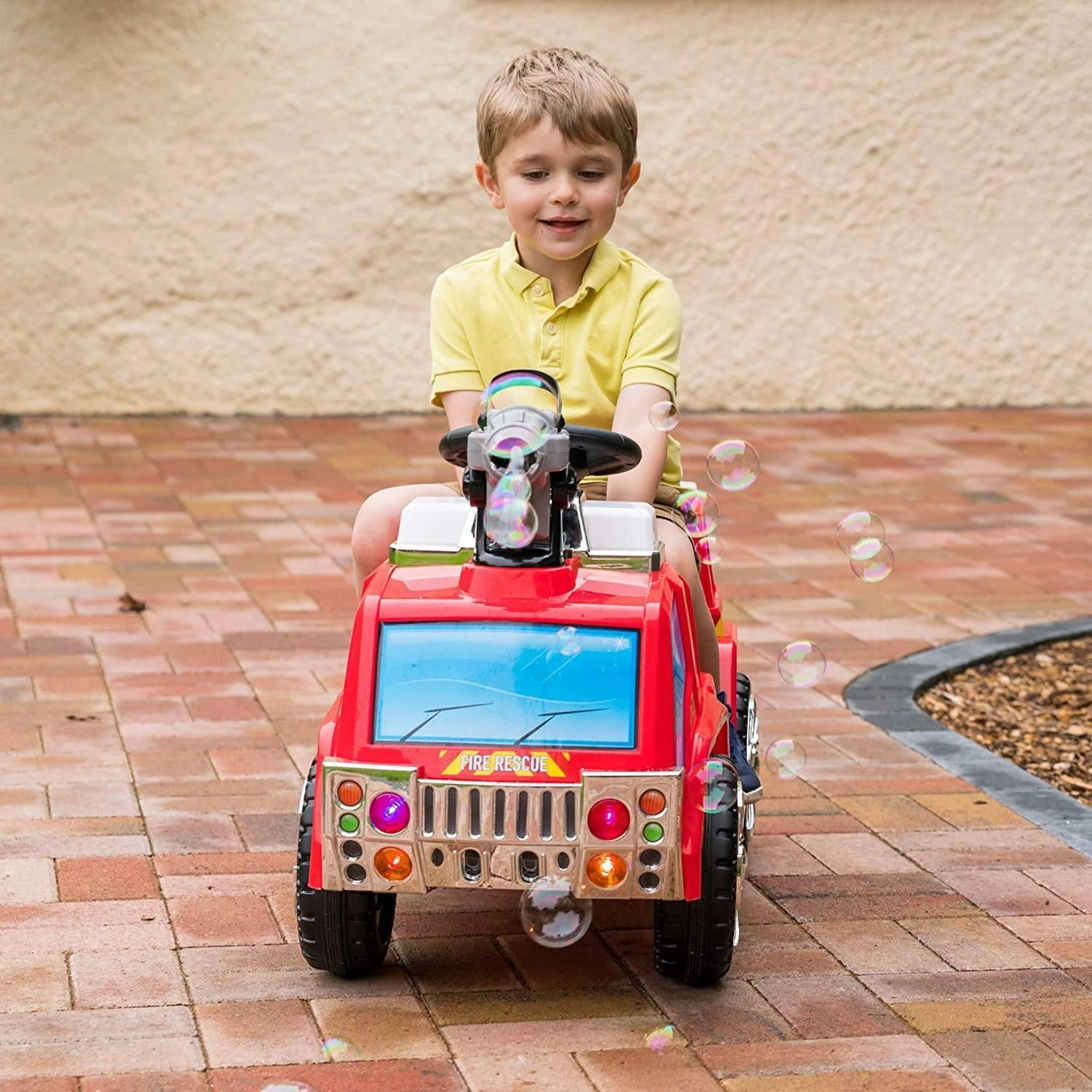Toyrific Bubbles Children's Battery Ride-on Fire Engine