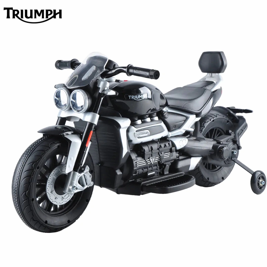 Triumph Rocket 3GT Electric 12V Battery Powered  Ride-On Motorbike - Black