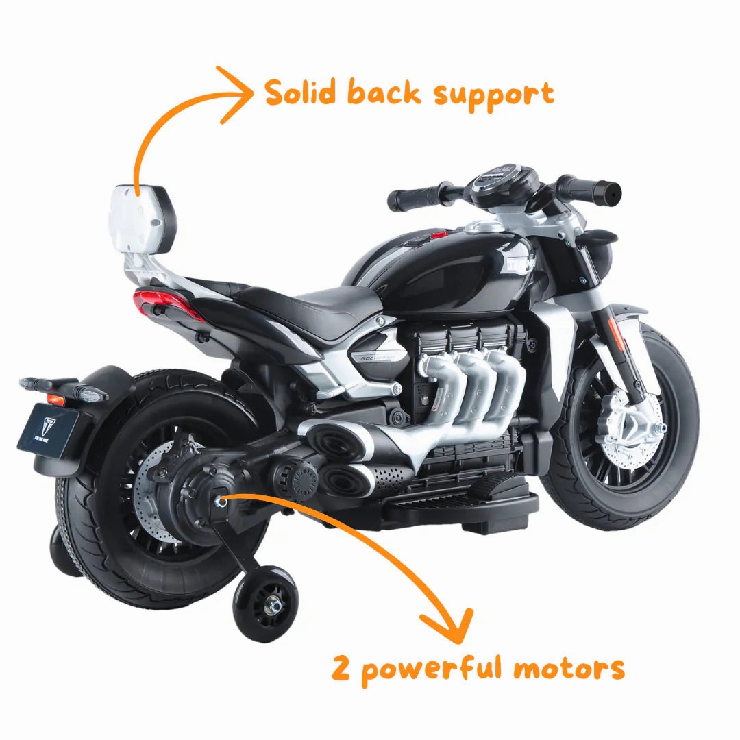 Triumph Rocket 3GT Electric 12V Battery Powered  Ride-On Motorbike - Black
