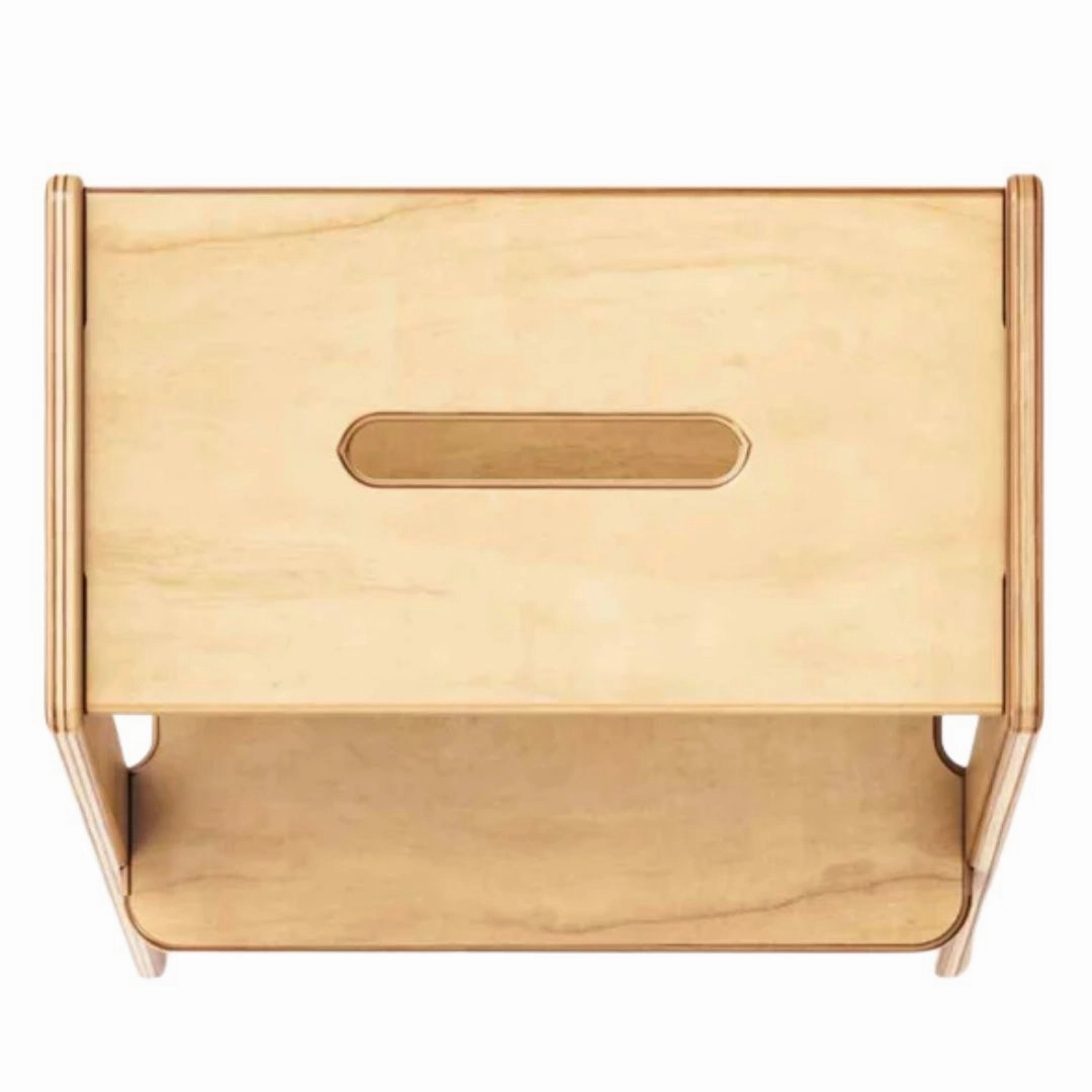 Two-Step Wooden Step Stool - Natural