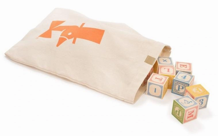 Uncle Goose Classic ABC Blocks w/ Canvas Bag