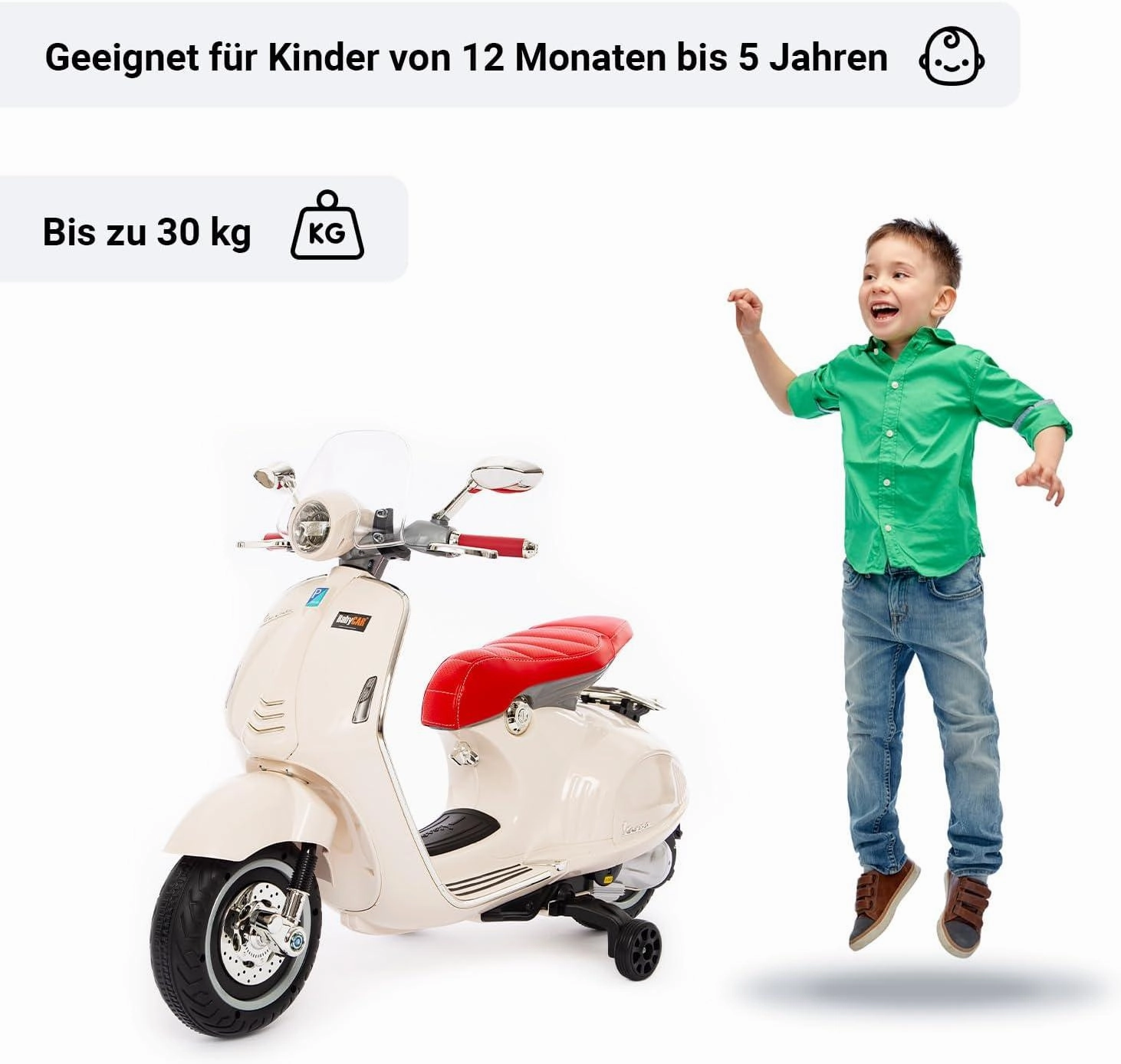 Vespa 946 Kids Electric 12V Battery Powered Motorbike Ride-on
